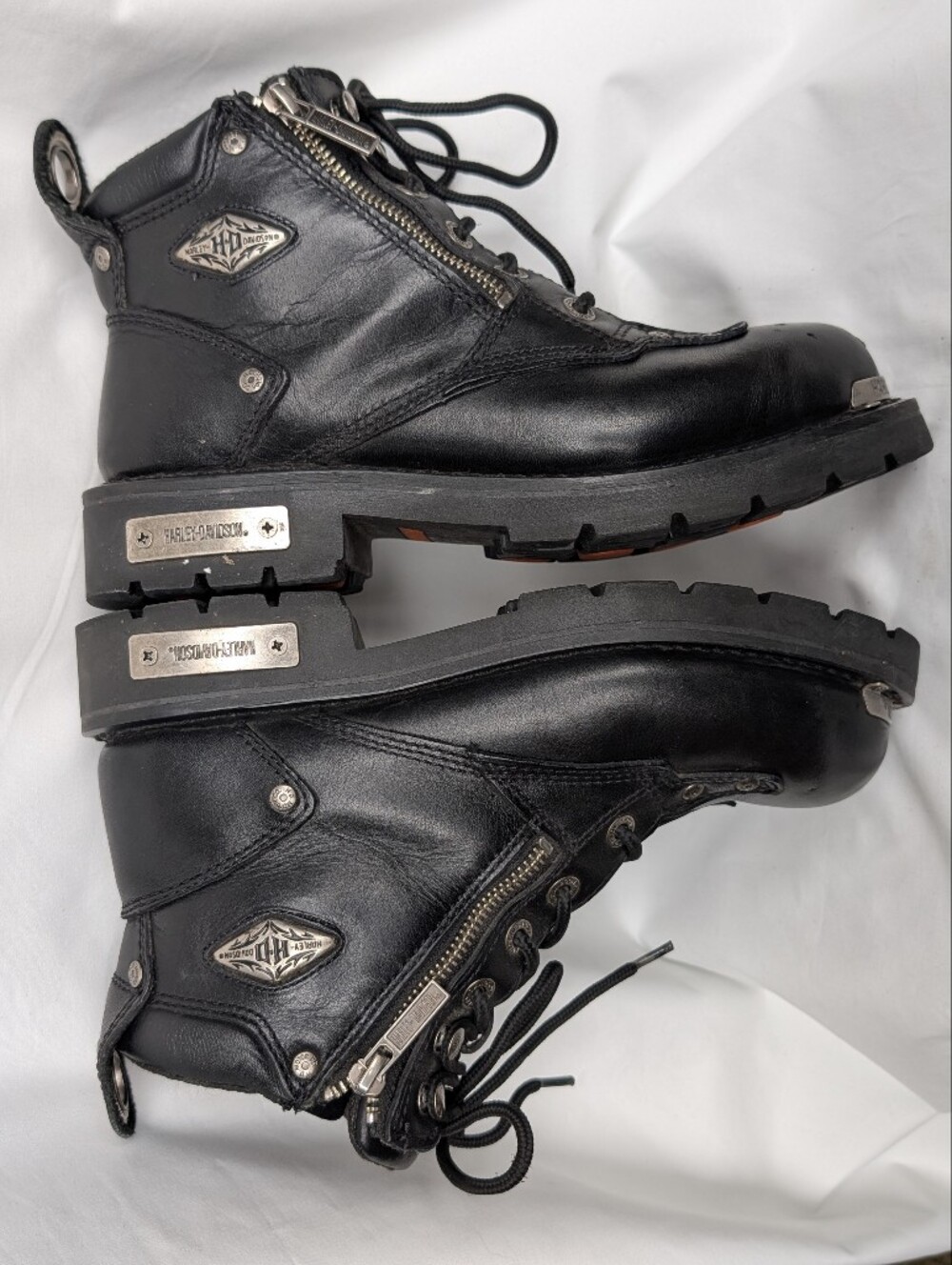 Harley-Davidson Black Leather Motorcycle Biker Boots Women’s 9 - Picture 9 of 16